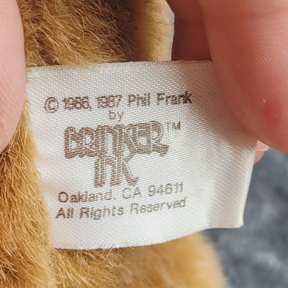 Vintage 1986 Phil Frank Farley the Bear Plush Dakin Brinker Ink‎ Moose Disguise - Picture 7 of 8